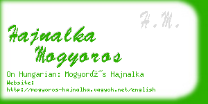 hajnalka mogyoros business card